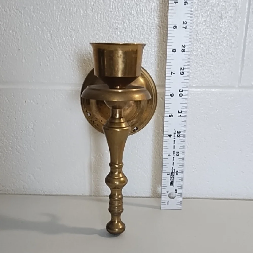Vintage Gatco Solid Brass Wall Candle Holder Accent